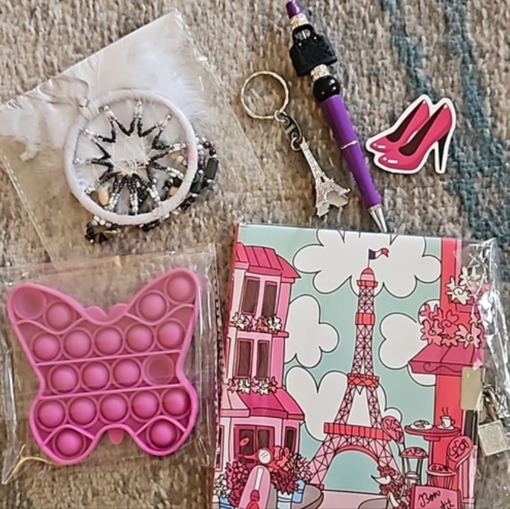 NWOT Paris Secret Diary, Key Chain, Dream Catcher Paris Bundle Gift Set